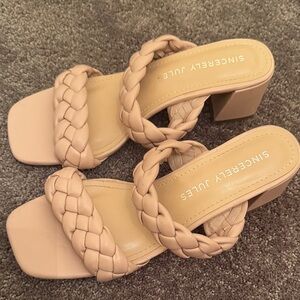 Sincerely Jules Braided Nude Heels